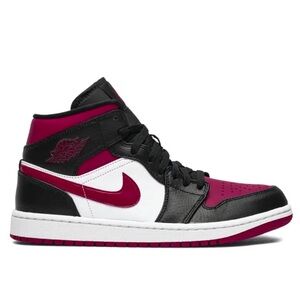 Nike Air Jordan 1 Mid Red/Black/White Men's Shoes